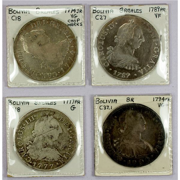 BOLIVIA: LOT of 4 coins