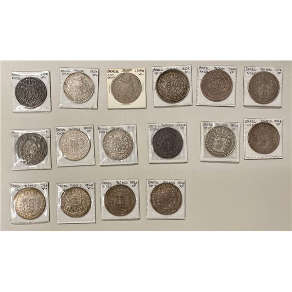 BRAZIL: LOT of 16 coins