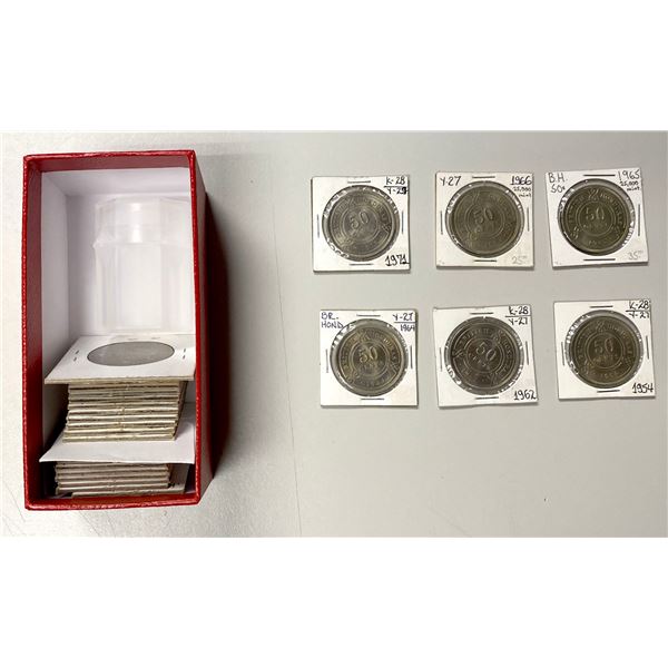 BRITISH HONDURAS: LOT of 27 coins