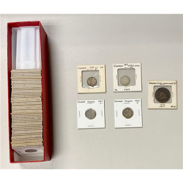 CANADA: LOT of 55 coins and tokens