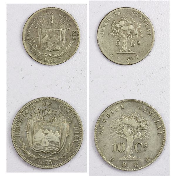 COSTA RICA: LOT of 2 coins