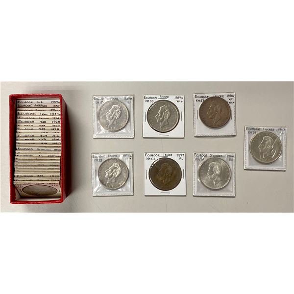 ECUADOR: Republic, LOT of 32 coins