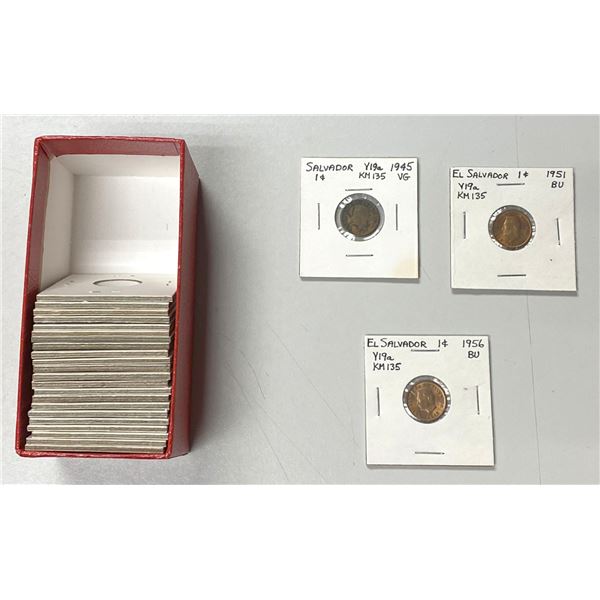 EL SALVADOR: Republic, LOT of 19 coins