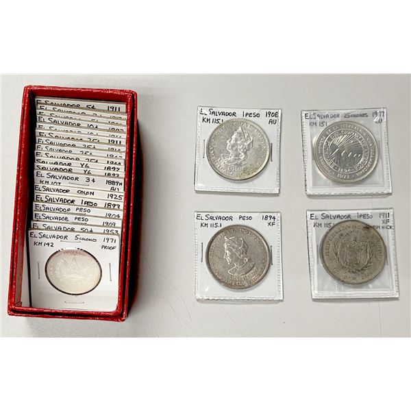 EL SALVADOR: Republic, LOT of 22 coins
