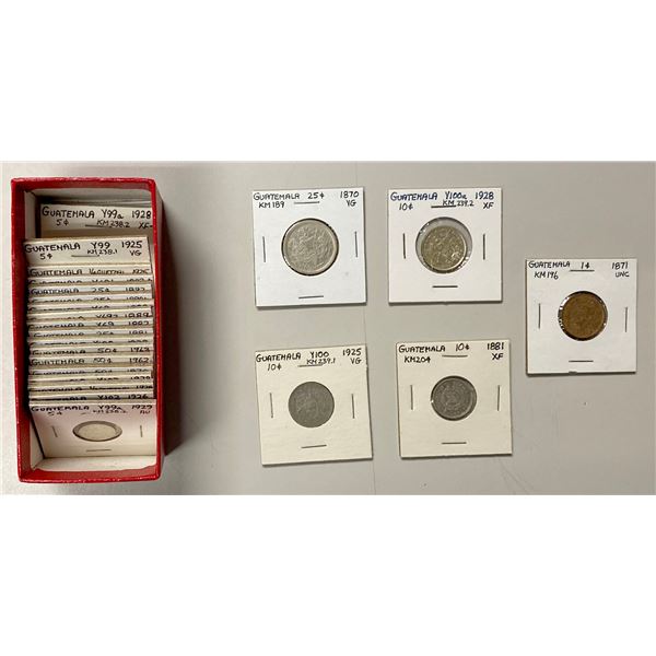 GUATEMALA: LOT of 26 coins