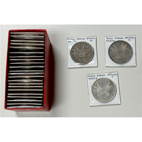 MEXICO: Republic, LOT of 25 coins