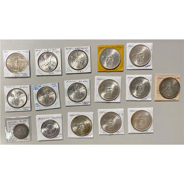 MEXICO: Estados Unidos, LOT of 16 coins