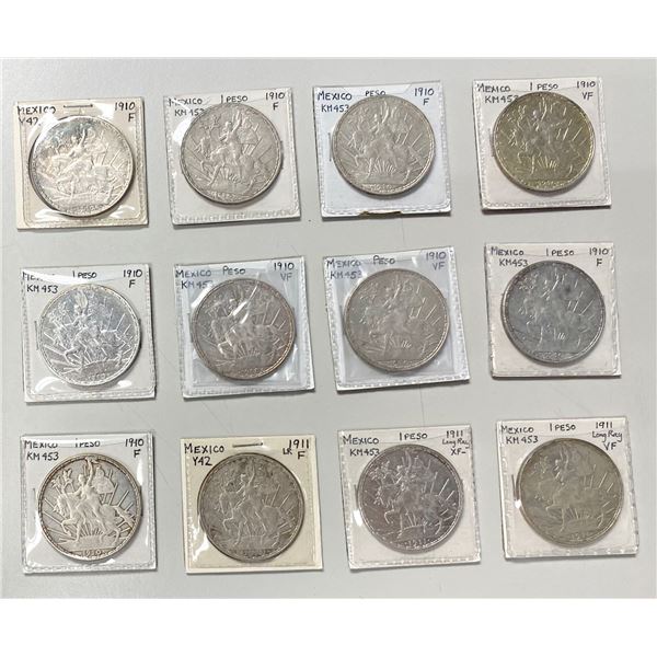 MEXICO: LOT of 12 coins