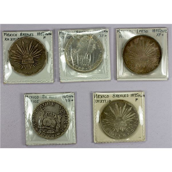 MEXICO: LOT of 5 coins