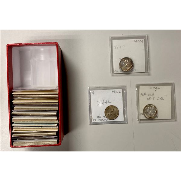 FRENCH INDOCHINA: LOT of 28 coins