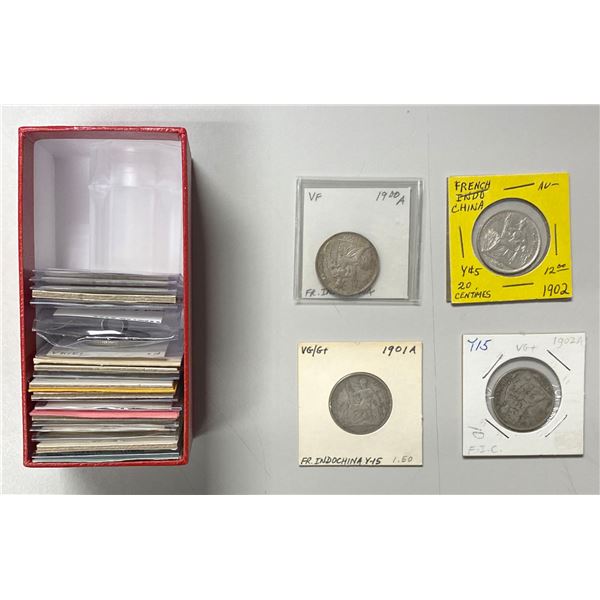 FRENCH INDOCHINA: LOT of 27 coins