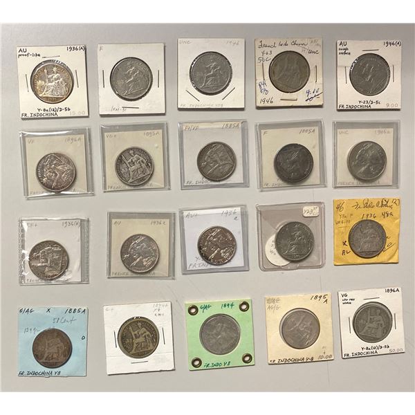 FRENCH INDOCHINA: LOT of 20 coins