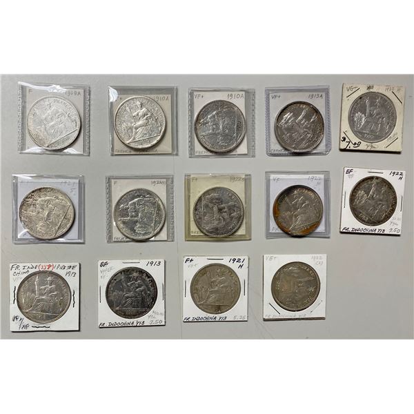 FRENCH INDOCHINA: LOT of 14 coins