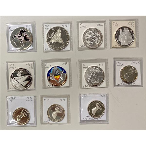 LAOS: LOT of 11 coins