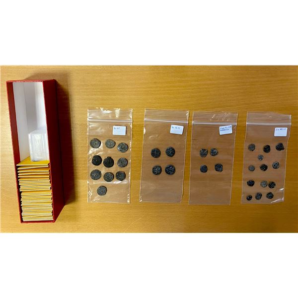 PORTUGUESE MALACCA: LOT of 66 tin coins