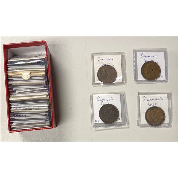 SARAWAK: LOT of 38 coins