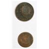 Image 2 : YEMEN: Shihr & Mukalla, LOT of 2 fantasy (1960's-70's) countermarked copper coins