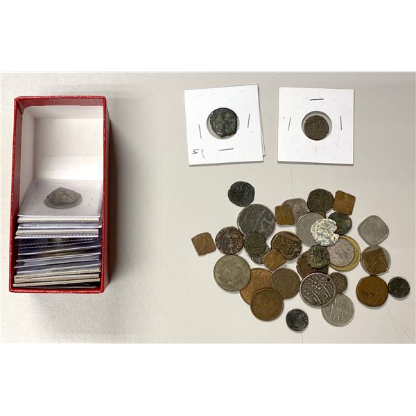 WORLDWIDE: LOT of 54 coins and tokens