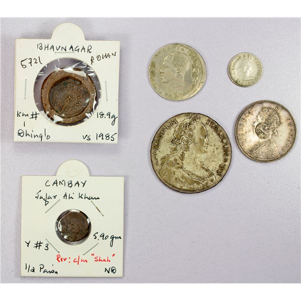 WORLDWIDE: LOT of 5 coins & 1 seal
