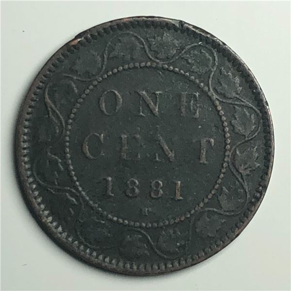 Canadian Large Cent 1881 F+