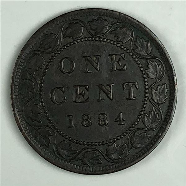 Canadian Large Cent 1884 EF++ OBV2