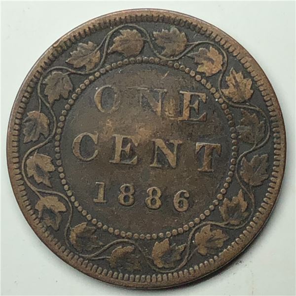 Canadian Large Cent 1886 VF