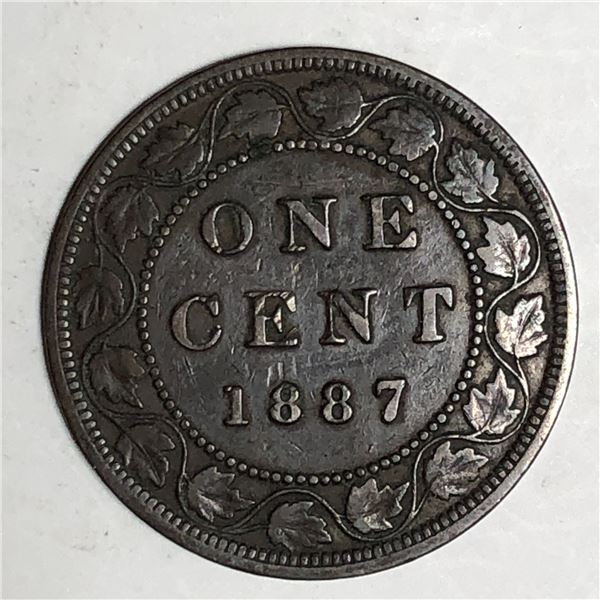 Canadian Large Cent 1887 VF+