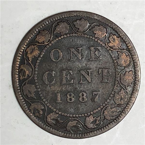 Canadian Large Cent 1887 F+