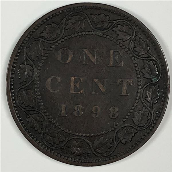 Canadian Large Cent 1898 F Key Date