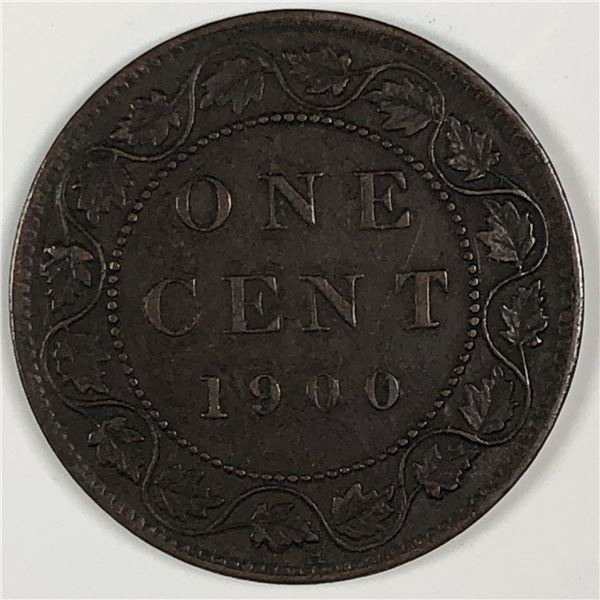 Canadian Large Cent 1900H EF+