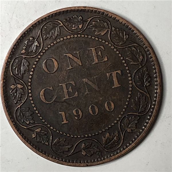 Canadian Large Cent 1900H VF++