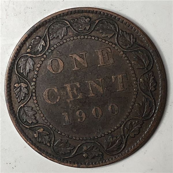 Canadian Large Cent 1900H VF++