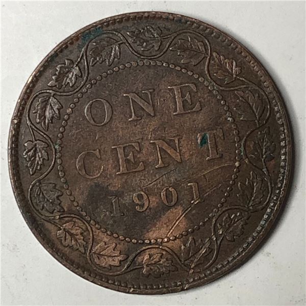 Canadian Large Cent 1901 EF++