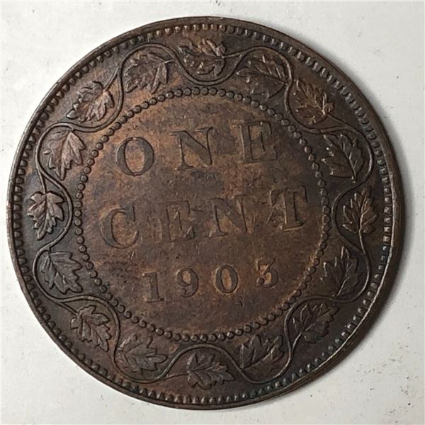 Canadian Large Cent 1903 UNC RED/BROWN