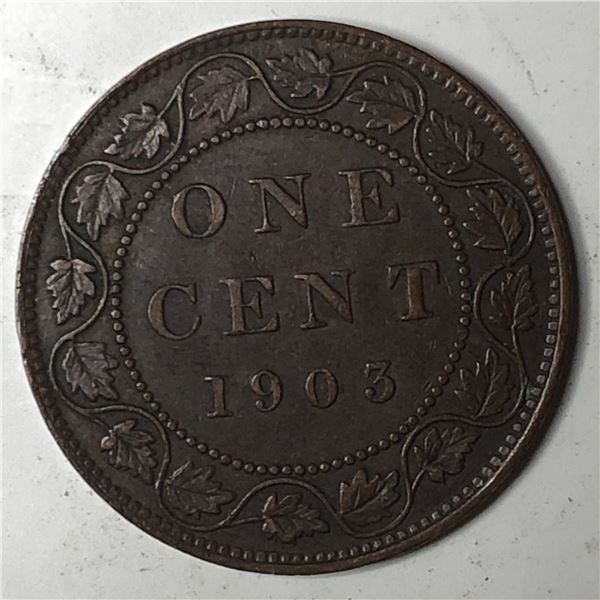 Canadian Large Cent 1903 UNC BROWN