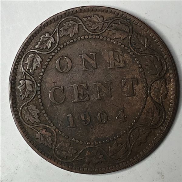 Canadian Large Cent 1904 VF+