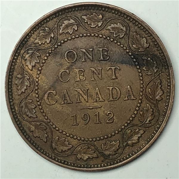 Canadian Large Cent 1912 EF+