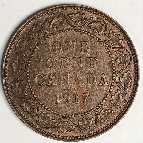 Canadian Large Cent 1917 EF++