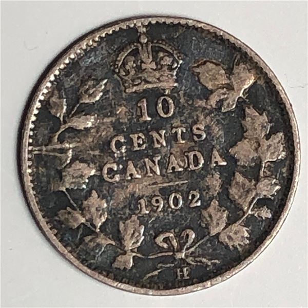 Canadian .10 Cent Dime 1902H