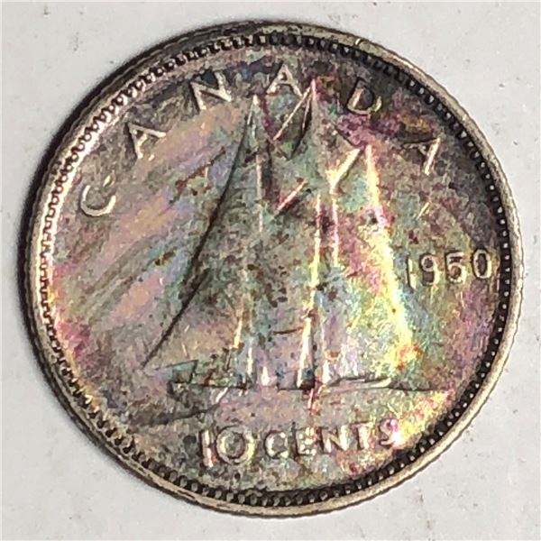 Canadian .10 Cent Dime 1950