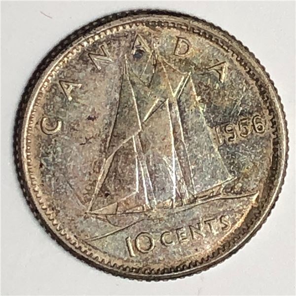 Canadian .10 Cent Dime 1956