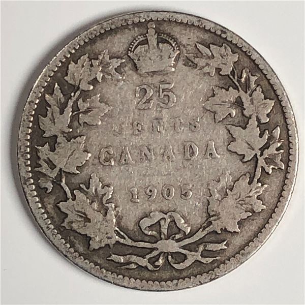 1905 King Edward V 25 Cents