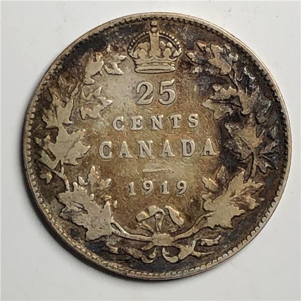 1919 King George V 25 Cents