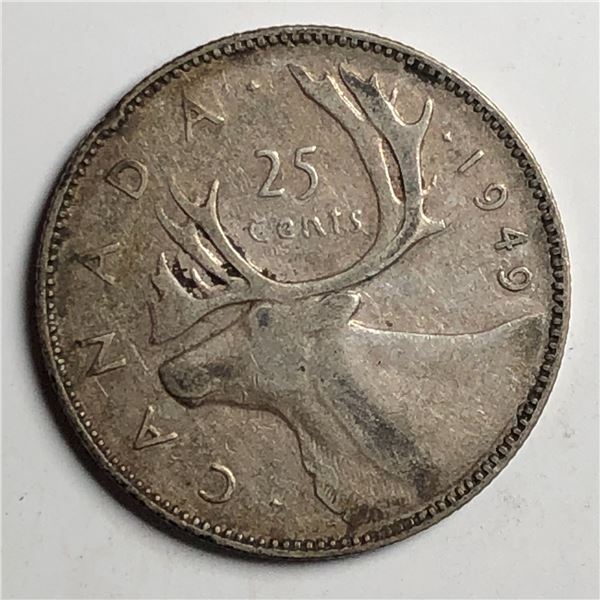 1949 King George VI 25 Cents