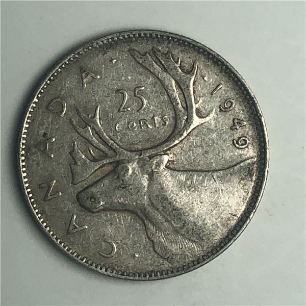 1949 King George VI 25 Cents