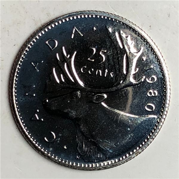 1980 Queen Elizabeth 25 Cents