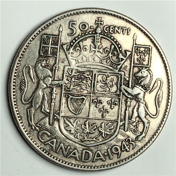 1943 King George VI 50 Cents