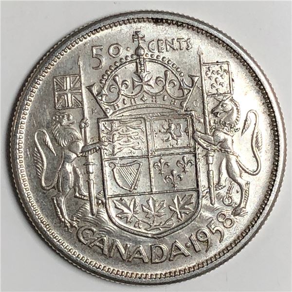 1958 Queen Elizabeth 50 Cents