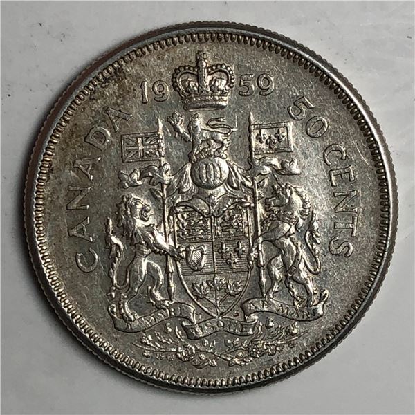 1959 Queen Elizabeth 50 Cents