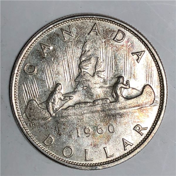 1960 Queen Elizabeth II Canadian Silver Dollar